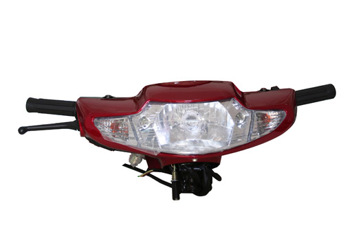 Motorcycle Front Headlight Assembly with Controls