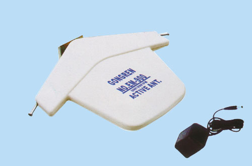 Active UHF/VHF/FM Antenna with Power Adapter