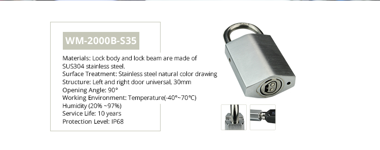 Stainless steel electronic padlock