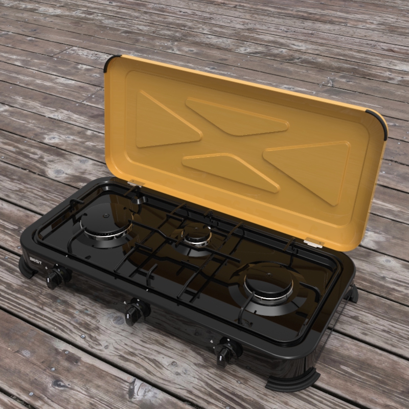 Three-Burner Portable Gas Stove