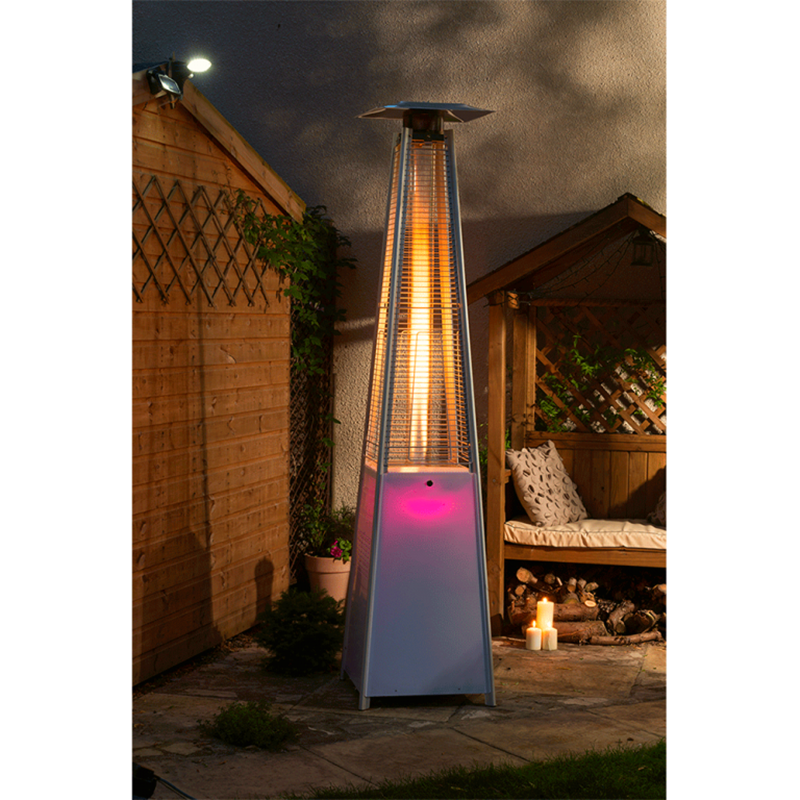 outdoor LED square glass tube flame heater - Image 2
