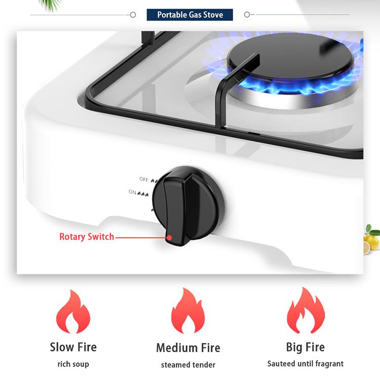 Foldable Gas Camping Stove with Lid