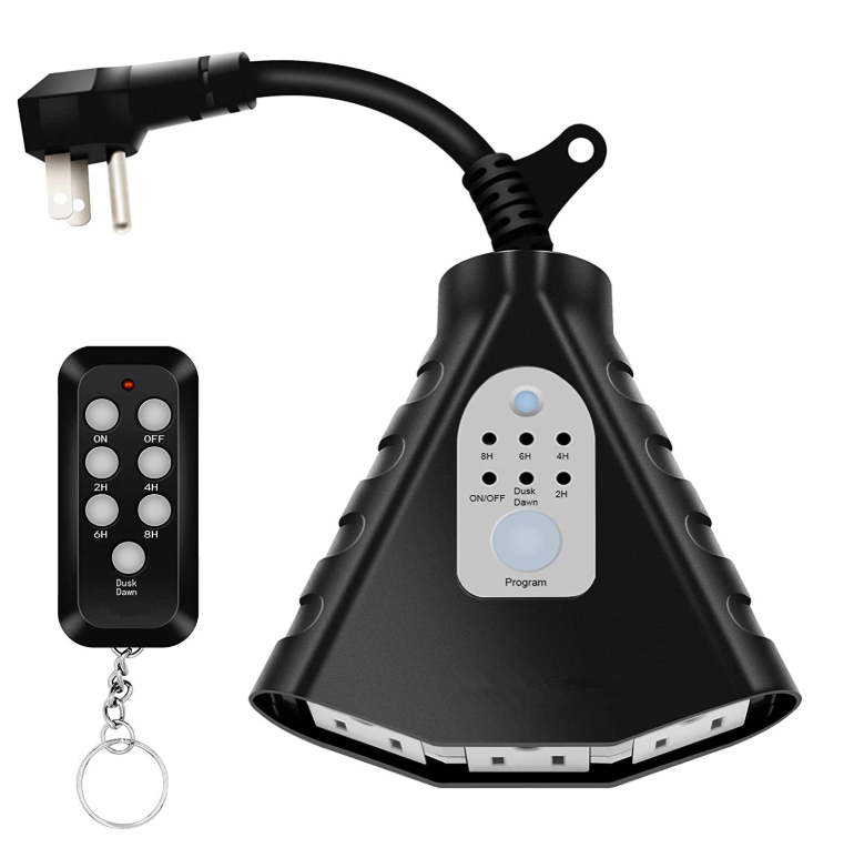 Outdoor Remote Controlled Timer Outlet