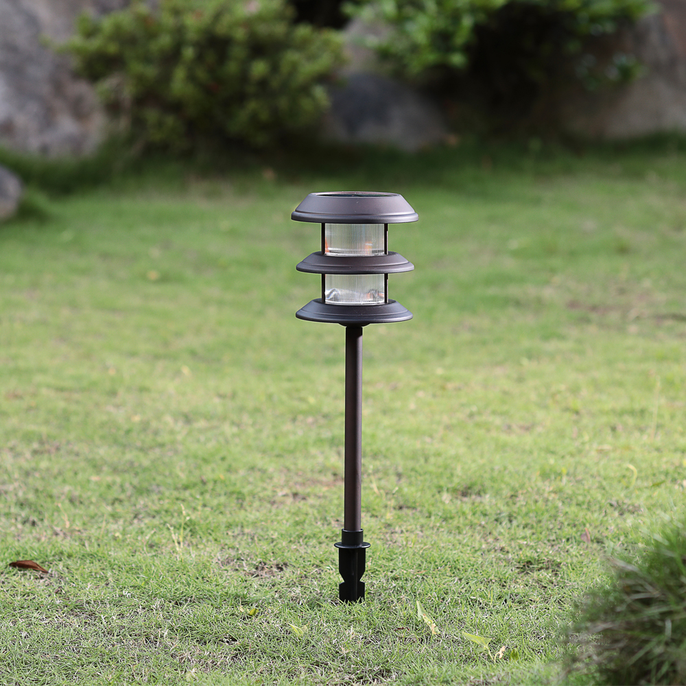 Tiered Outdoor Solar Pathway Light