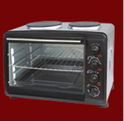 Compact Electric Oven with Stovetop Burners