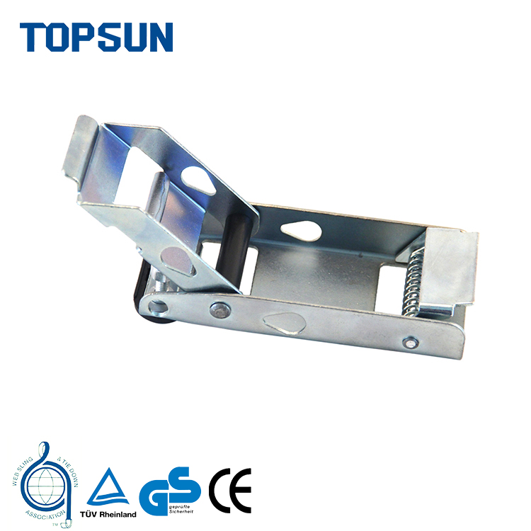 Zinc-Plated Overcenter Buckle with Spring Mechanism