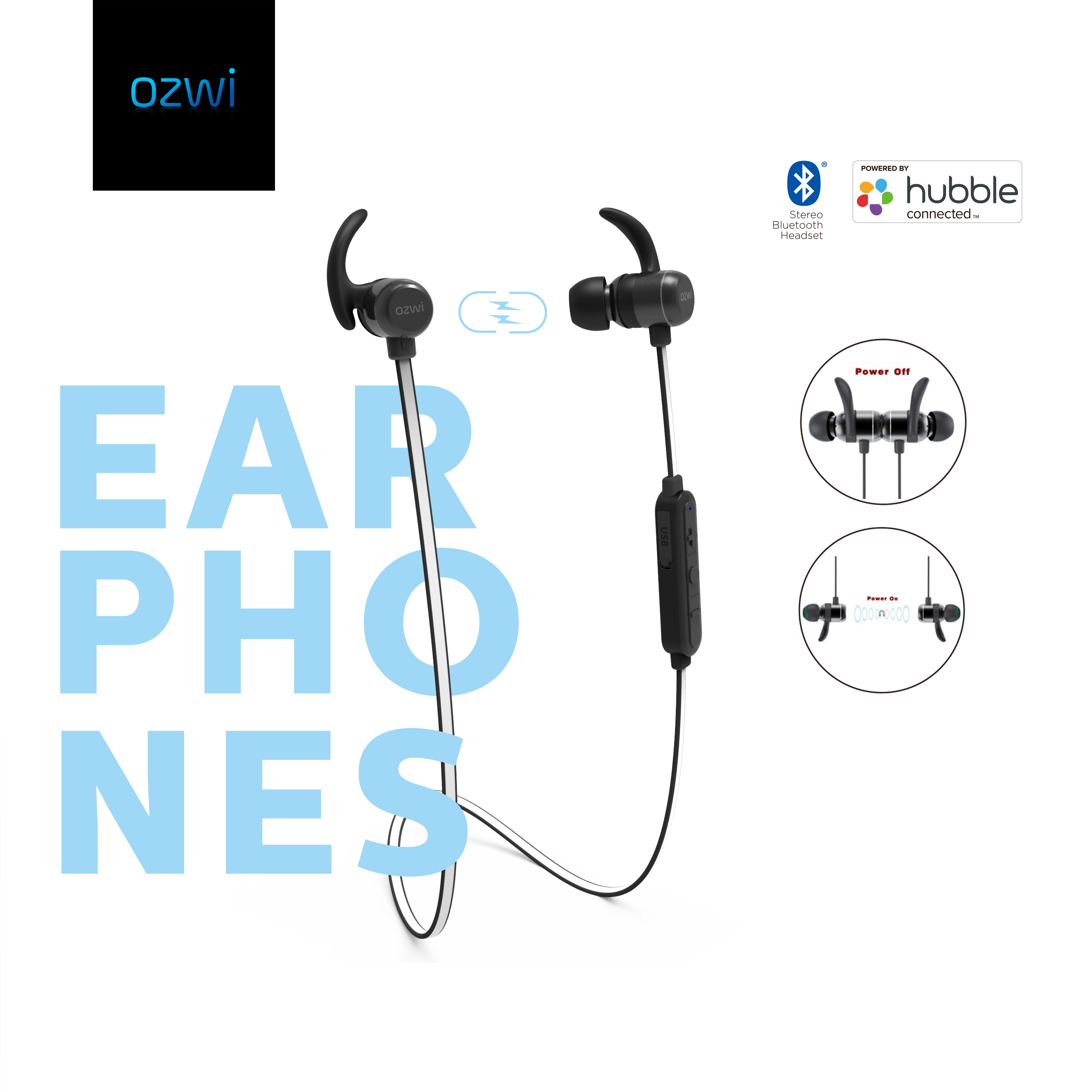 ozwi Bluetooth magnetic sports earphone SH823 - Image 3