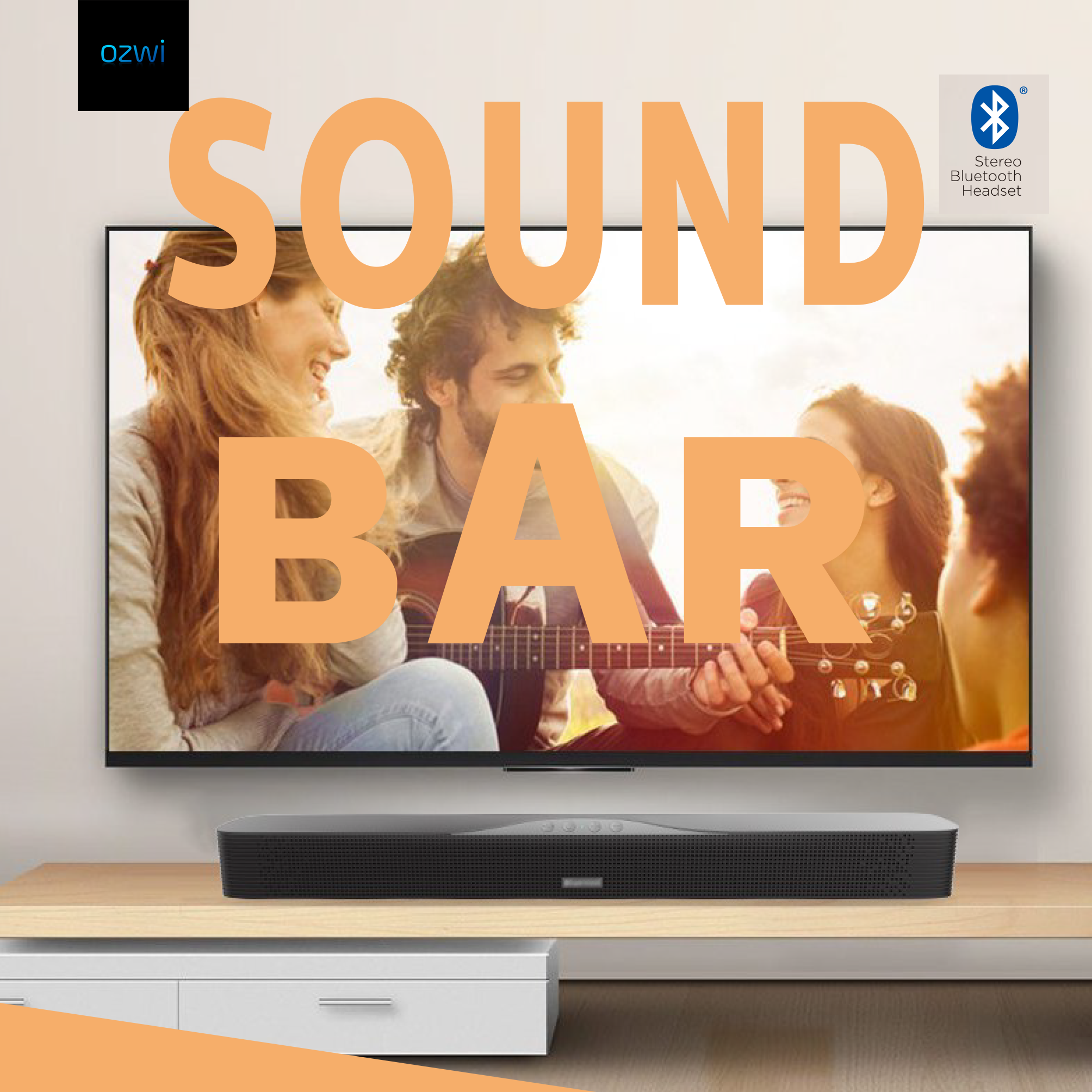 ozwi Bluetooth TV Speakers Soundbar - Image 2