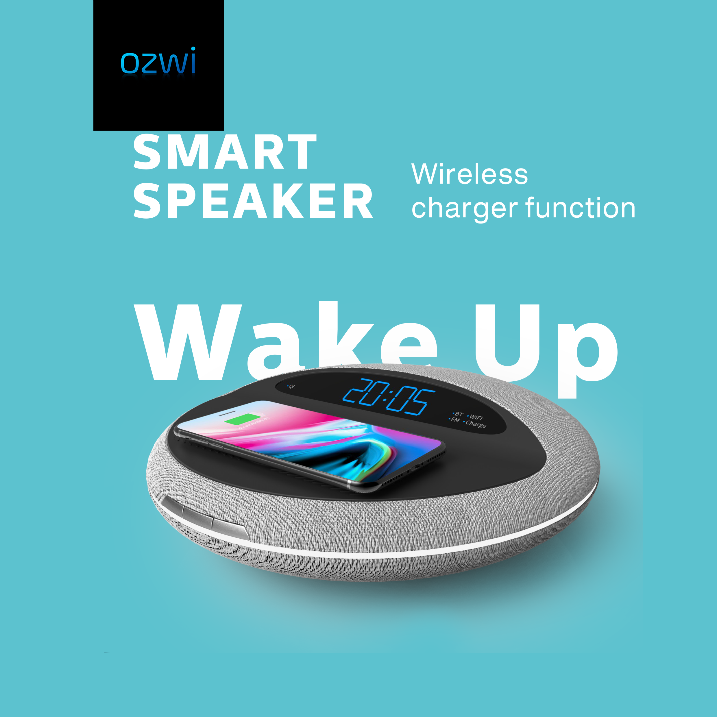 ozwi Smart wireless charging speaker WSP700 - Image 3