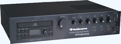 Professional Amplifier with Integrated DVD Player