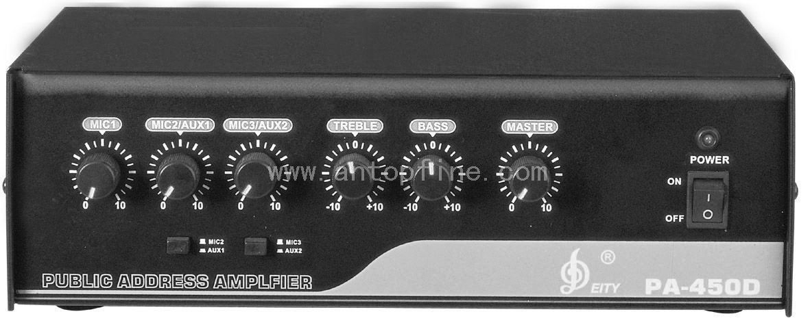 75W Public Address Amplifier with Multiple Inputs
