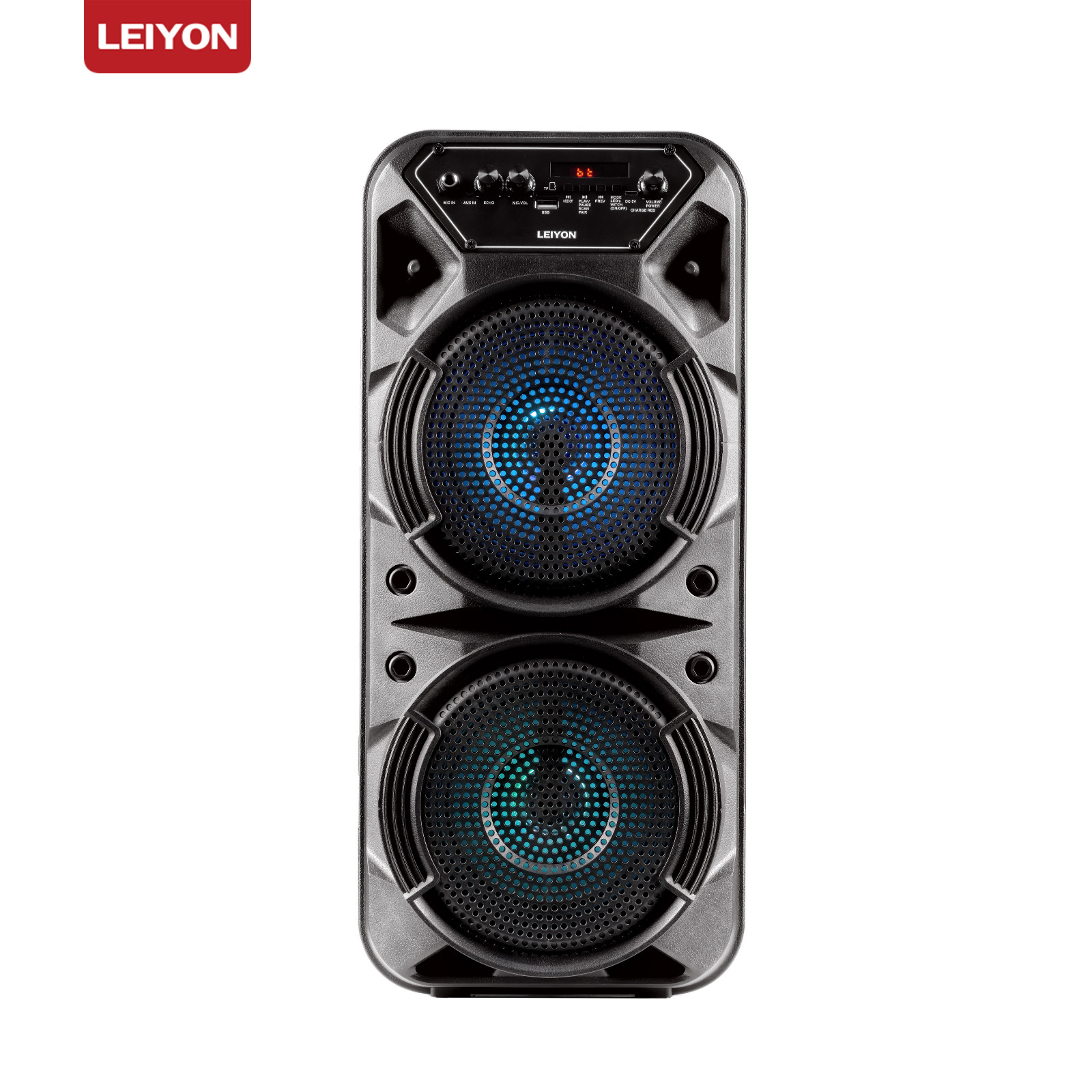 PA Speaker Double 6.5" Trolley Speaker Sound System with Built in Rechargeable Battery - Image 2