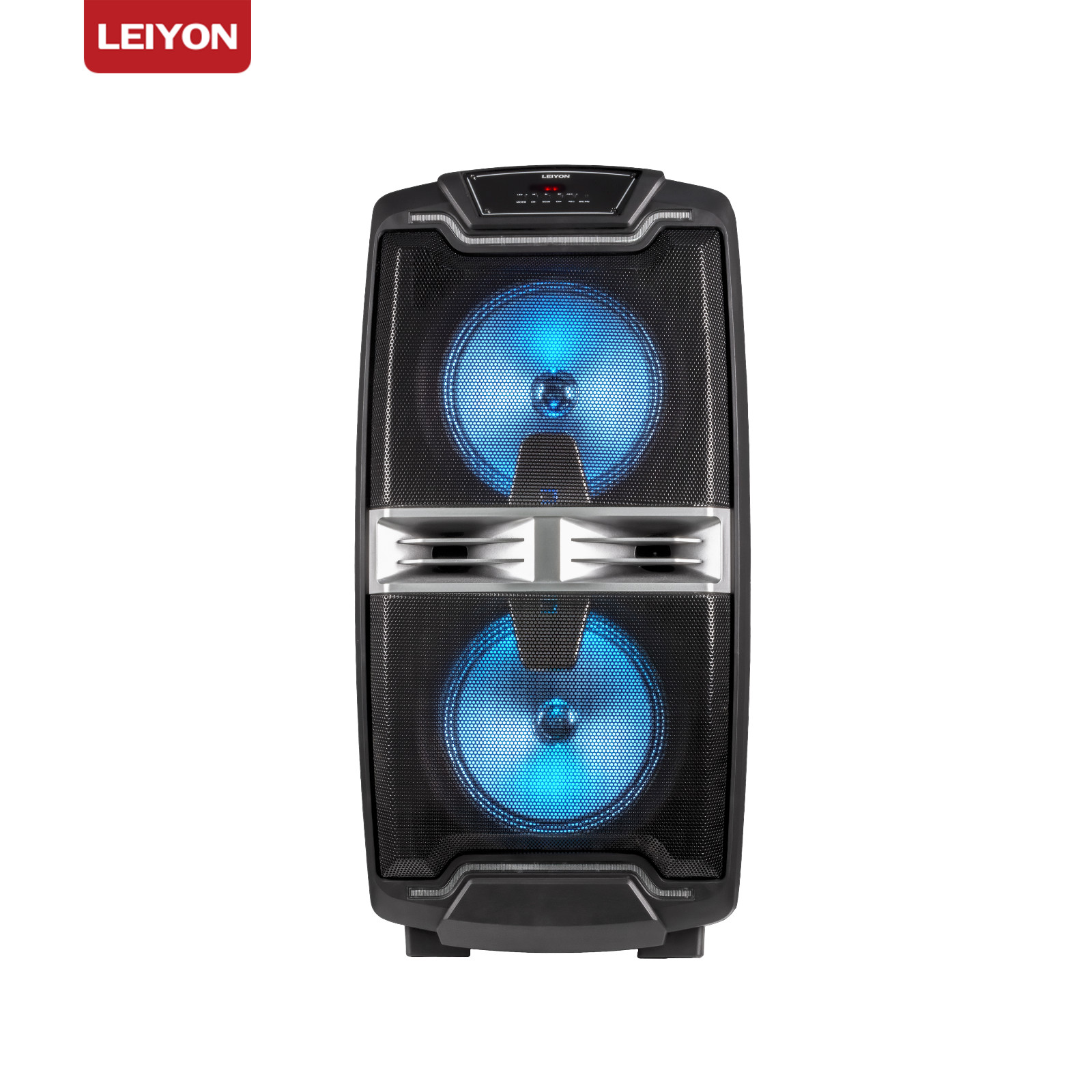 Dual 8-Inch Trolley PA Speaker with Rechargeable Battery