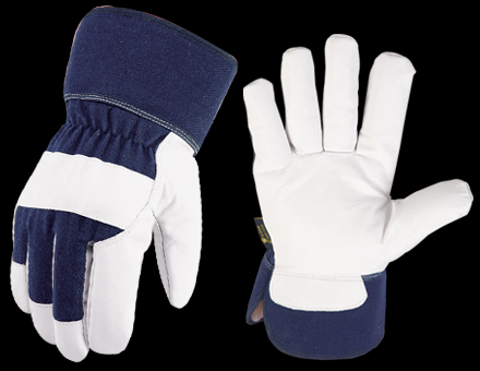 Denim and Leather Work Gloves