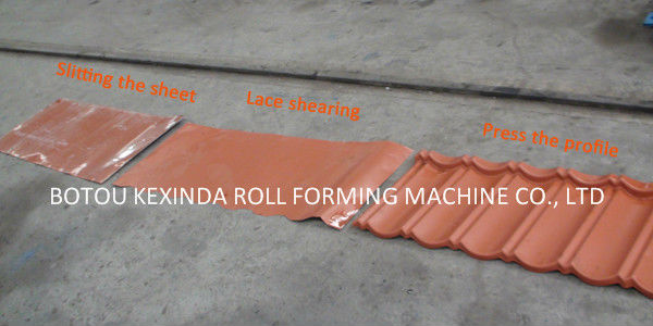 Roofing tile profile forming station