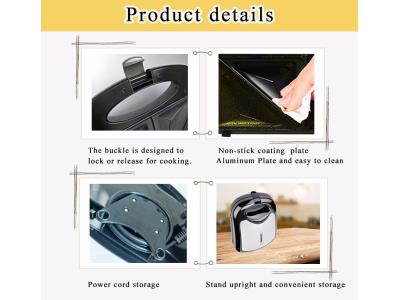 Panini Press With Electric Contact Grill 3 In 1 Plate Sandwich Waffle/sandwich/panini Make - Image 2