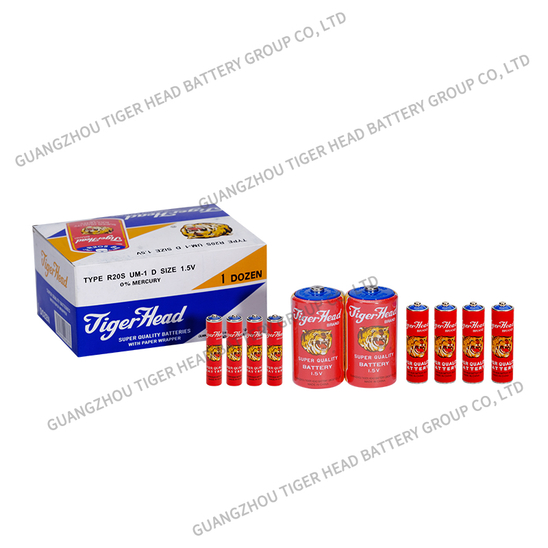 R20S D Size 1.5V Paper Jacket Battery
