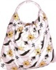 Floral Print Handbag with Circular Handle