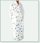 Floral Print Cotton Bathrobe