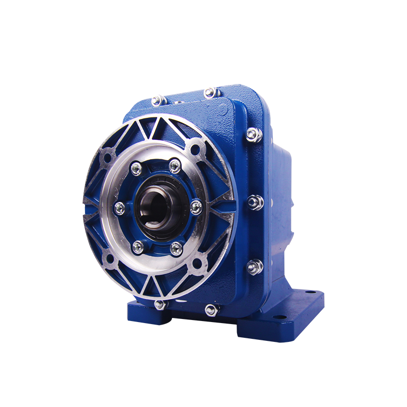 Blue painted helical gearbox unit