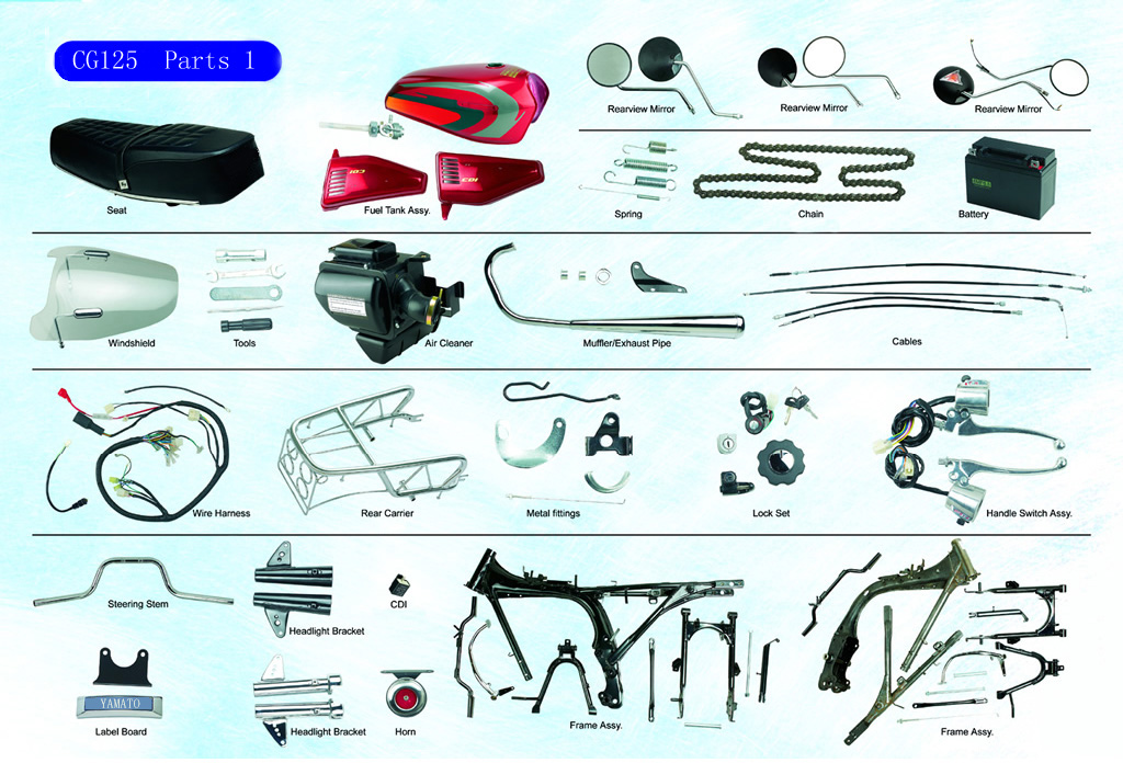 CG125 Motorcycle Spare Parts Kit