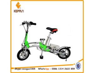 Compact folding electric bicycle in a residential setting