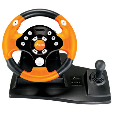 PC-USB WIRED VIBRATION STEERING WHEEL FT329D - Image 4