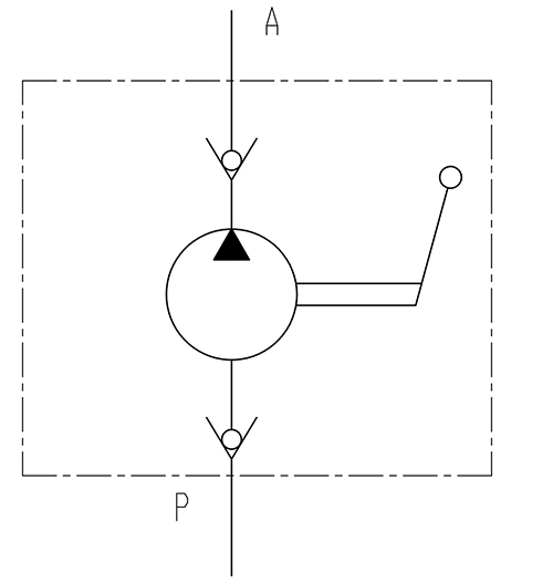 Hydraulic circuit schematic for parking brake pump