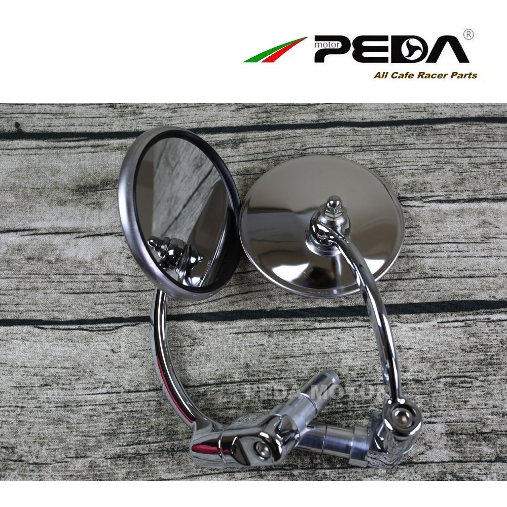 PEDA 2018 Cafe racer parts vintage mirror Round stainless steel motorcycle vintage sidevie - Image 3
