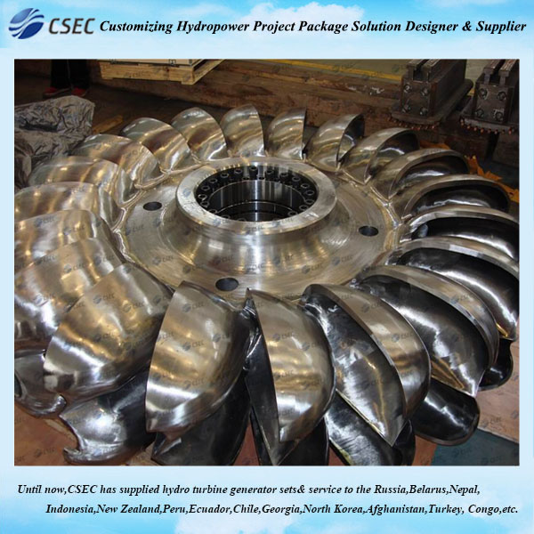 Pelton Turbine with Stainless Steel Runner for Hydropower