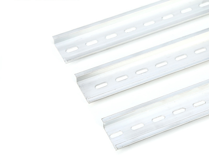 Slotted DIN Rail for Electrical Components