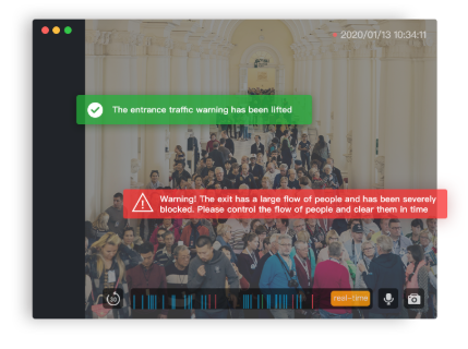 Real-time traffic warning system interface