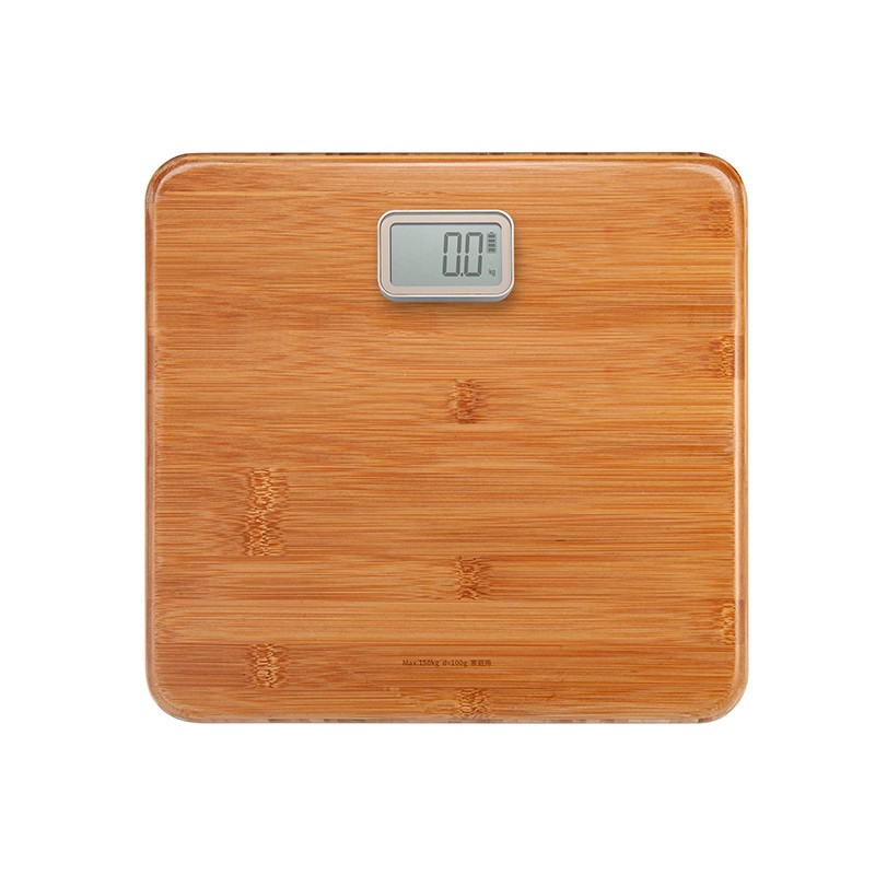 Battery-Free Digital Bathroom Scale with Bamboo Platform