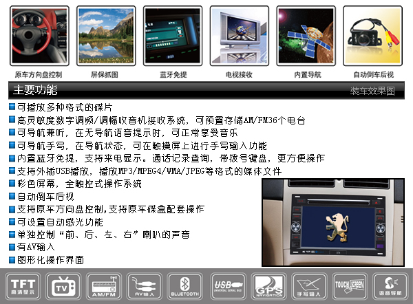 Car Entertainment System for Peugeot 307
