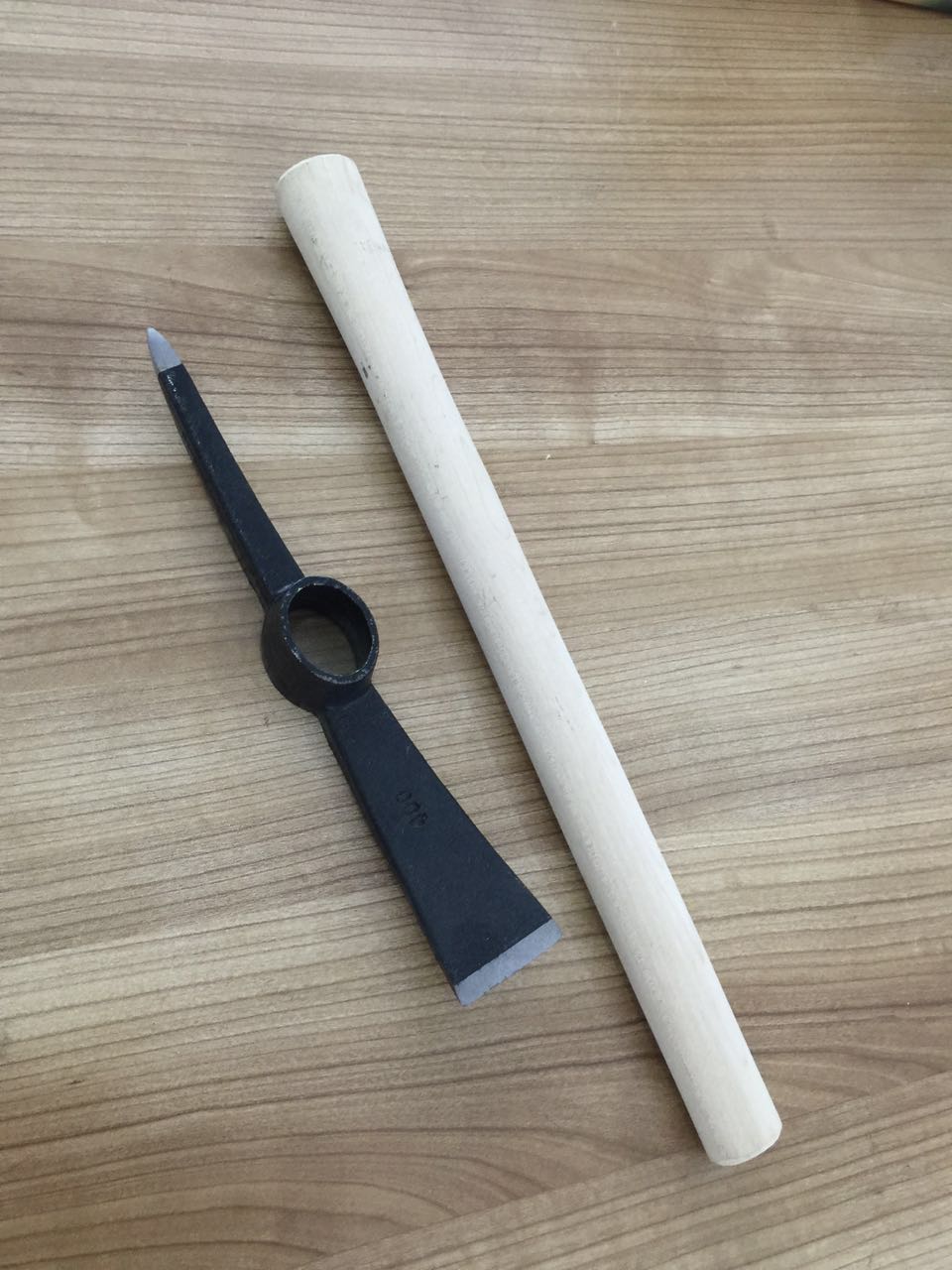 Steel Pickaxe with Wooden Handle