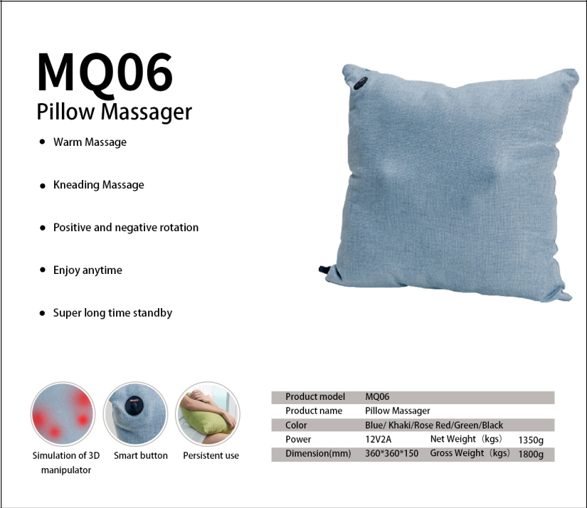 Kneading and Heat Pillow Massager