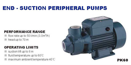 End Suction Peripheral Water Pump