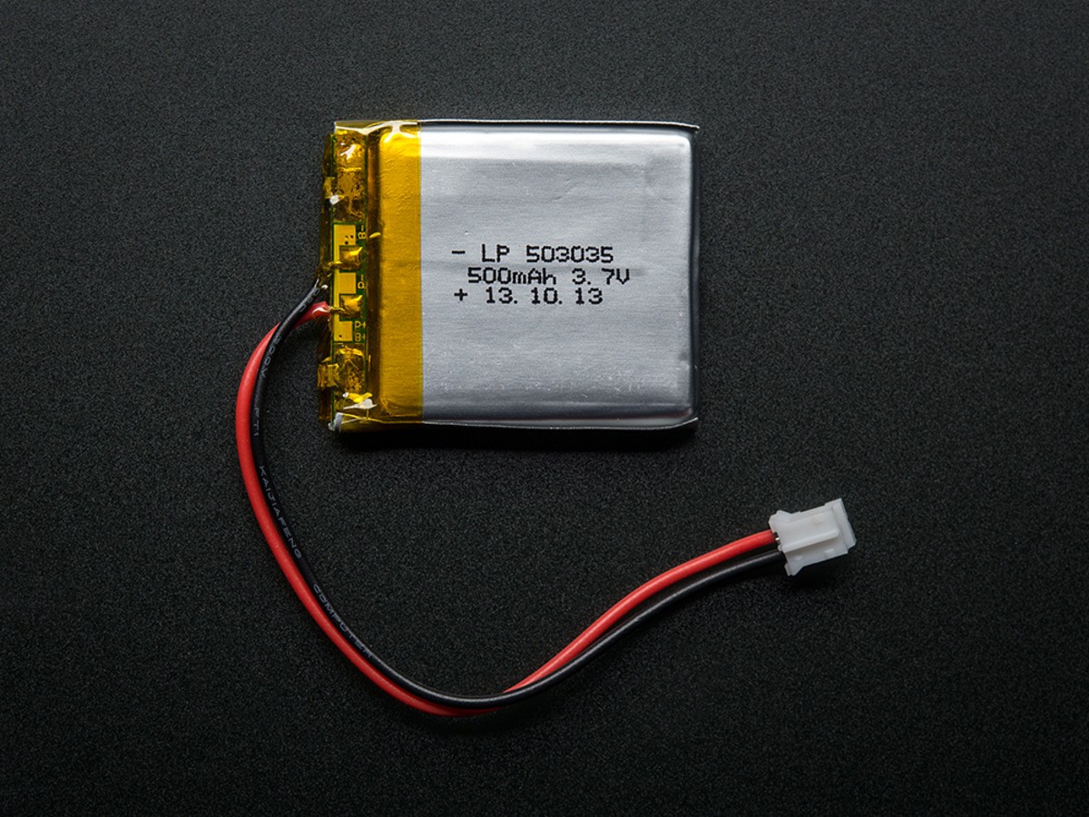 Lithium Polymer Battery 3.7V 500mAh