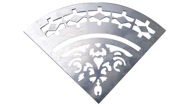 Decorative metal corner guard with geometric cut-outs