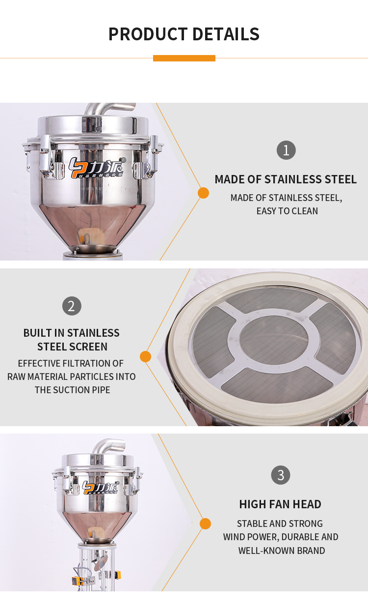 Stainless steel construction and filtration details