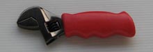 Black Finish Adjustable Wrench with Plastic Handle
