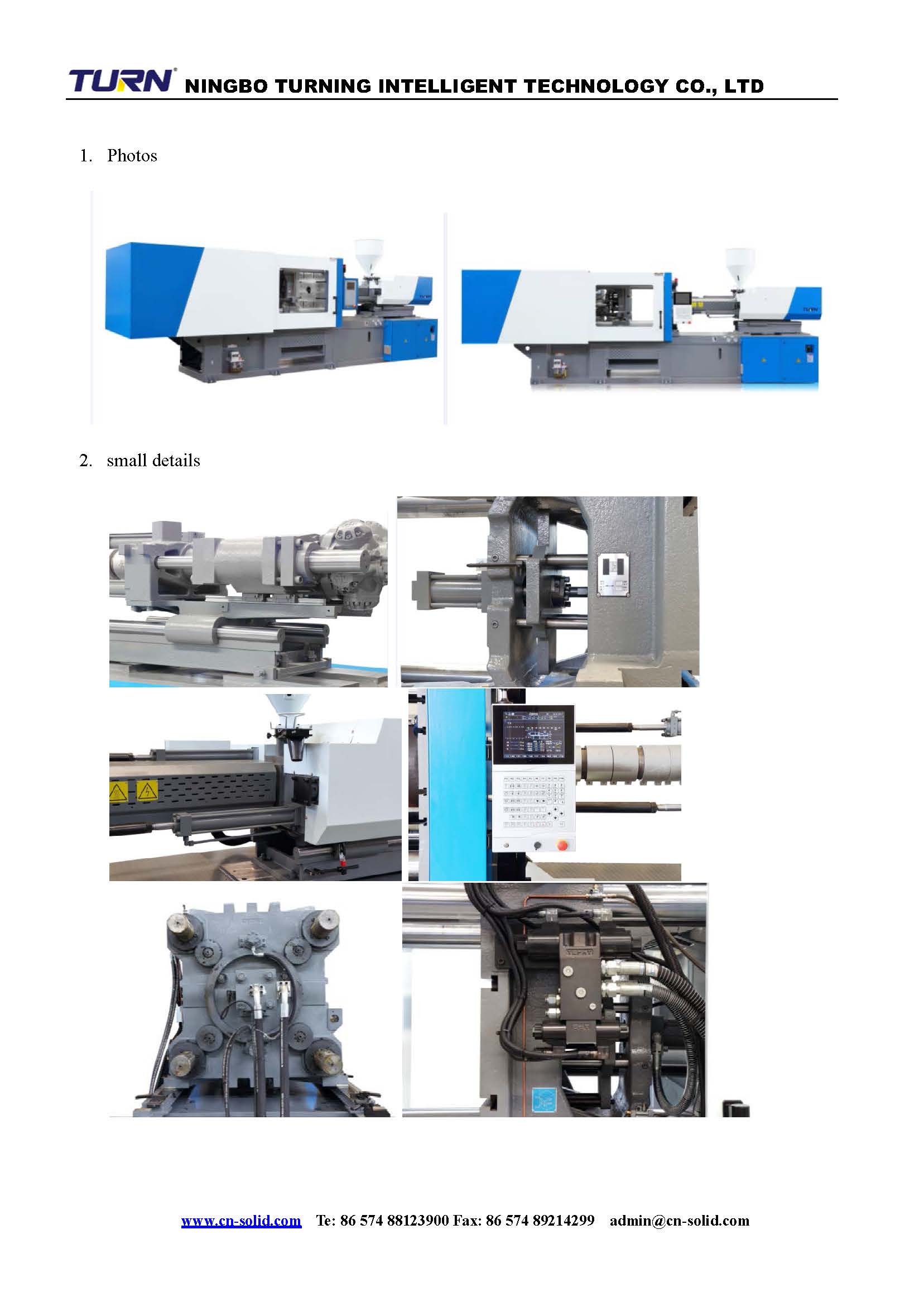 Overview image of the injection molding machine unit.