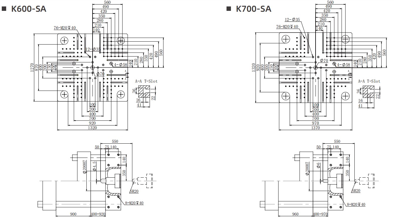 Technical drawing of injection molding machine