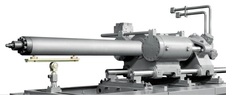 Close up of the injection unit assembly