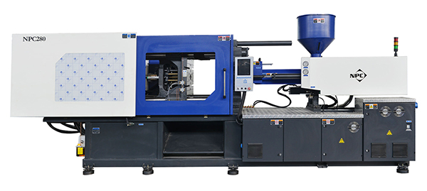 Full view of the NPC 280 plastic injection molding machine