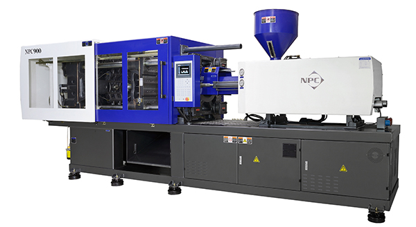 Full view of the NPC 900 plastic injection molding machine