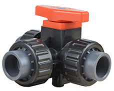 PPO manual ball valve with glue connection setup