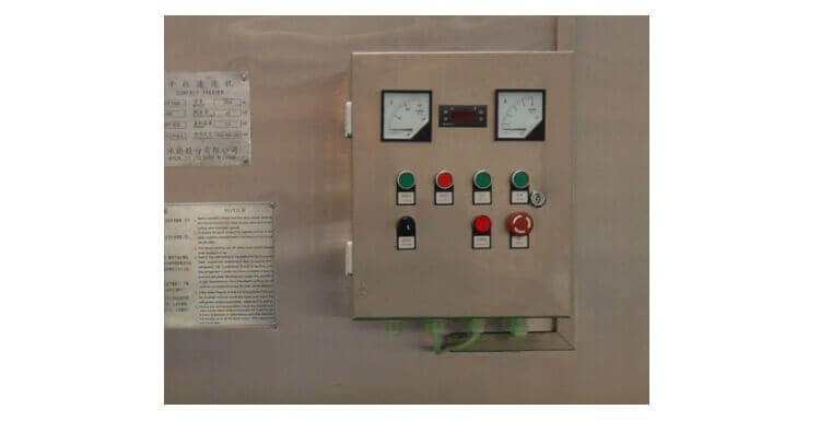 Control panel of the industrial plate freezer