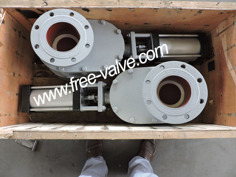 Pneumatic Ceramic Balance Double Gate Valve - Image 2