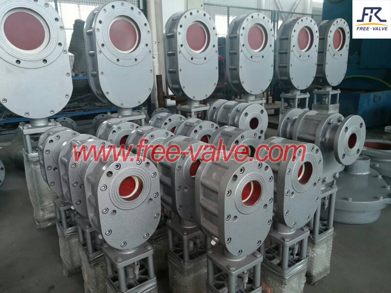 Pneumatic Ceramic Double Disc Feeding gate Valve - Image 2